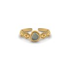 Retro Cuff Labradorite Gemstone Brass Bracelet