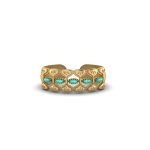 Hourglass Time Bangle Amazonite Gemstone Brass Bracelet