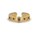Bloodstone Handmade Round and Oval Classy Brass Bangle