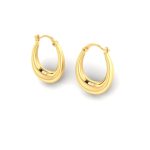 Gold Hops with a Curve Long Bali Dangle Earrings