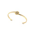 Twirling Flower Diamond Gold Bangle