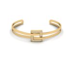 Indo Fusion Diamond Double Band Brass Bangle