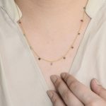 Dainty and Sleek Ruby Zoisite Hanging Beads Necklace
