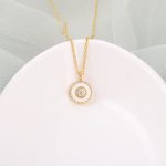 Merry Go Round with CZ Center and Enamel Brass Necklace