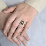 Tied Bow Classic Bloodstone Brass Ring