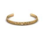 Brick Illusion Sleek Diamond Brass Cuff Bangle