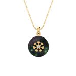 Wheel of Life Diamond Gold Necklace