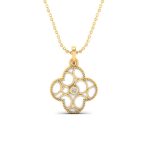 Maze Rich White Enamel Diamond Gold Necklace