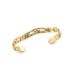 Crashing Waves and Jaali work Diamond adorned Gold Bangle