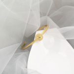 Sunflower Style Round Motif Gold Bracelet in Emerald