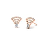 Rising Glory Solitaire Diamond Gold Studs Earring