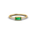 Evergreen Beauty set in Emerald and Diamonds Gold Ring
