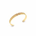 Inspired by Nature Cuff with Diamond Gold Bracelet