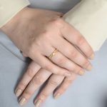 Sleek and Chic Diamond Gold Ring