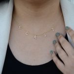 Multi Diamond Alphabet Charms Gold Necklace for Everyday wear