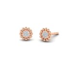 Marigold in Gold and Diamond Cluster Studs Earring