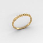 Tiny Flowers Bunch Diamond Set Gold Ring