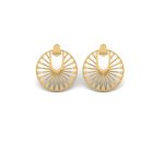 Fine Crafting Jaali Gold Silver Earrings